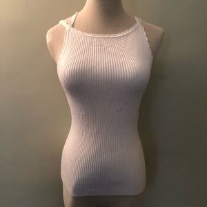 Catherine Malandrino White Cotton Halter Top Sz: S
